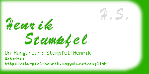 henrik stumpfel business card